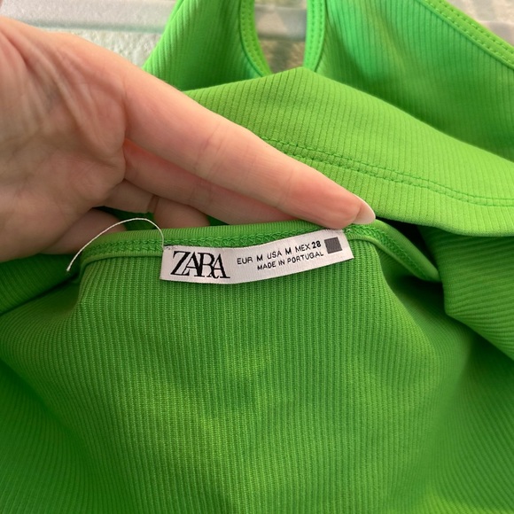 Zara Lime Green Crop Top - Picture 4 of 5